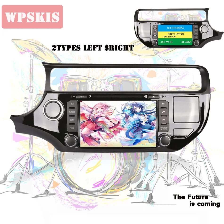 Sale Android 9.0 RAM 4GB 2 DIN 1024*600 For KIA Rio K3 2015 2016 2017 2018 Car DVD Player Navigation GPS 3/4G Radio Tape Recorder 2