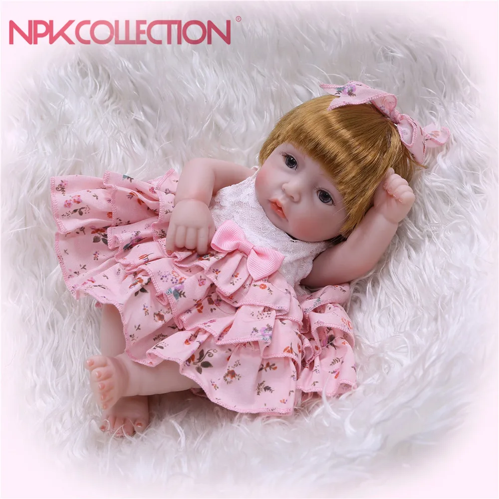 

NPKCOLLECTION 25cm Full Silicone Reborn Baby Dolls Alive Lifelike Mini Real Dolls Realistic Bebe Reborn Babies Bath Toys Gift