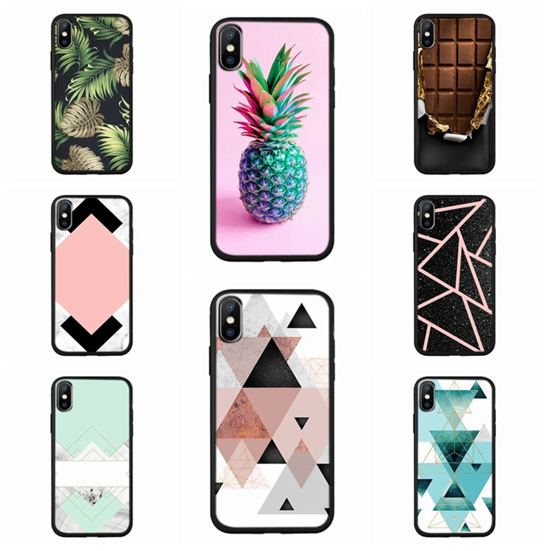 Силиконовый чехол для iPhone X XR XS 6 6S 7 8 Plus лист ананаса шаблон телефонные чехлы