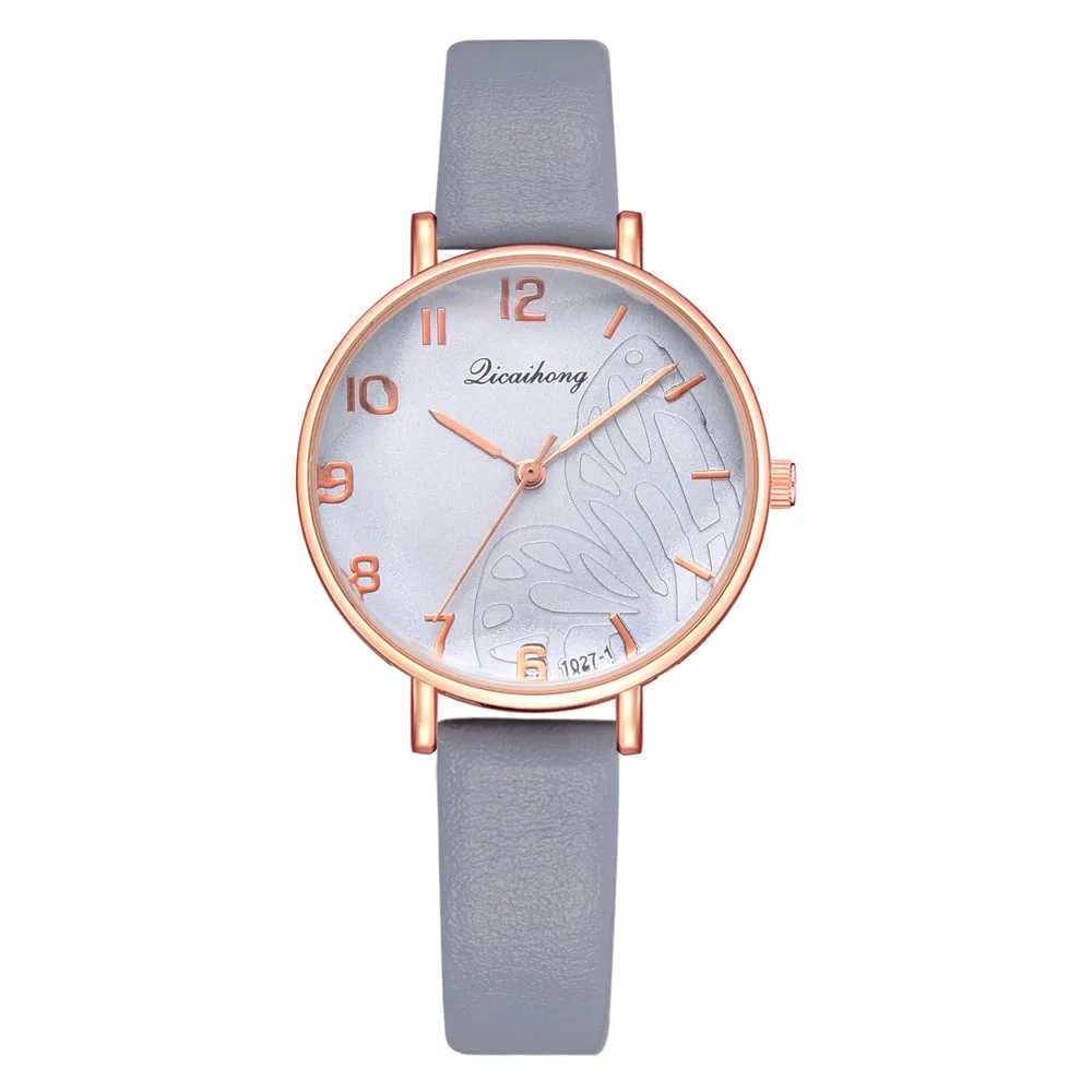 Fashionable Quartz Ladies Convex Glass Leather Clock Wrist watch Fashionable Quartz Ladies Convex Glass Leather Clock Wrist watch