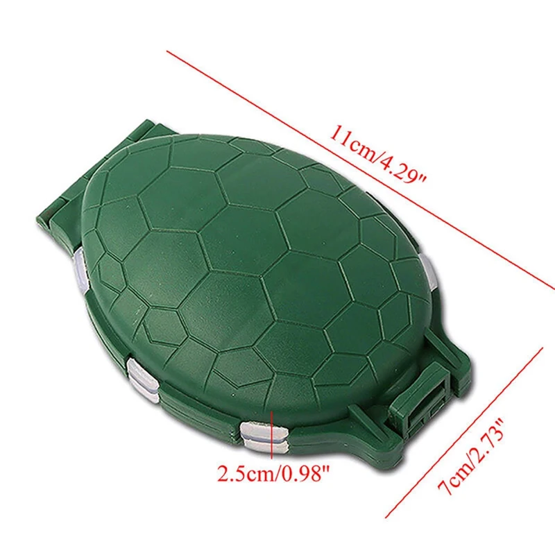 

NEW 2019 12 Slots Fishing Tackle Box Turtle Shape Portable Organization Case Storage Box For Fishhooks Lure