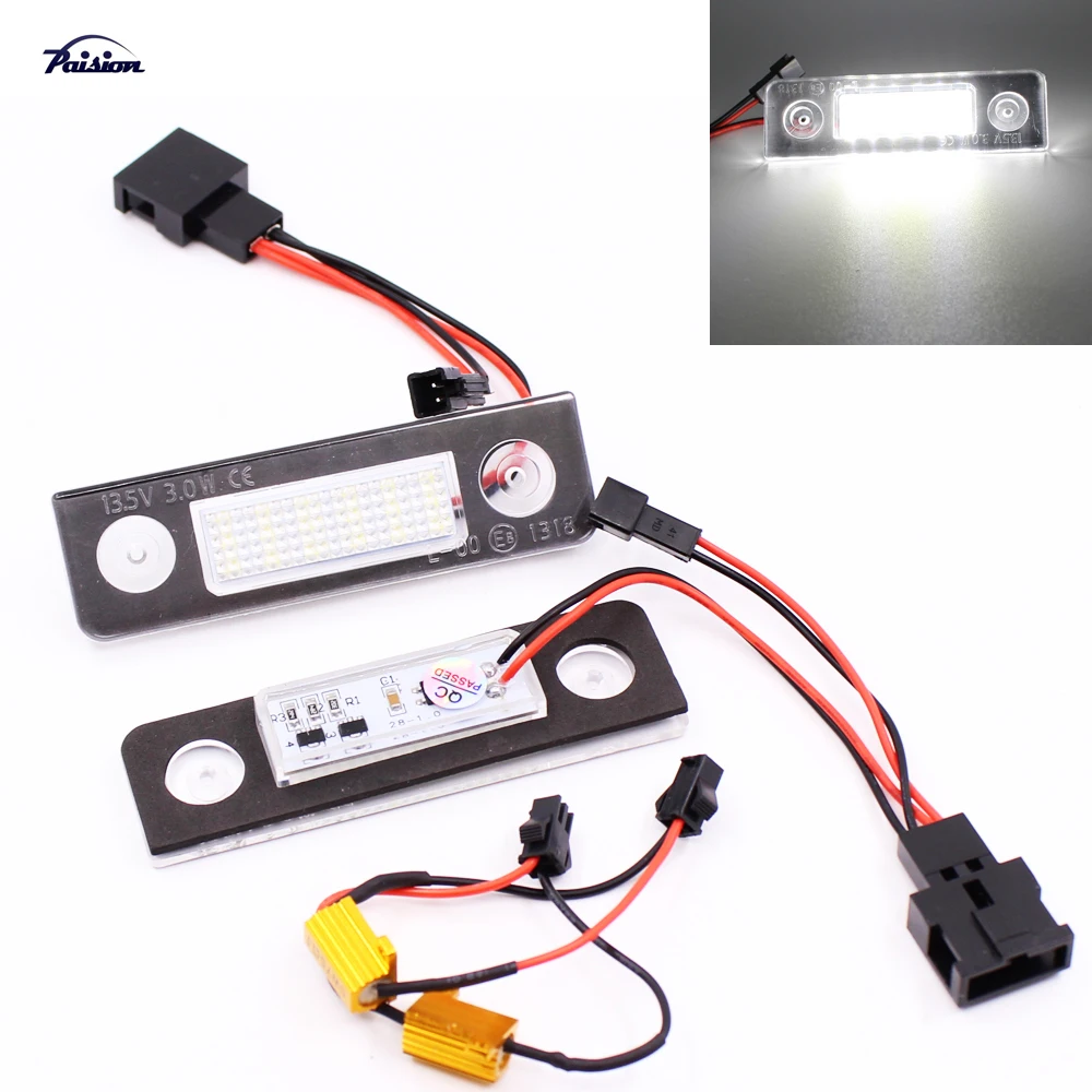 

2Pcs 18SMD Rear LED Number License Plate Light for Skoda Octavia II Roomster 5J