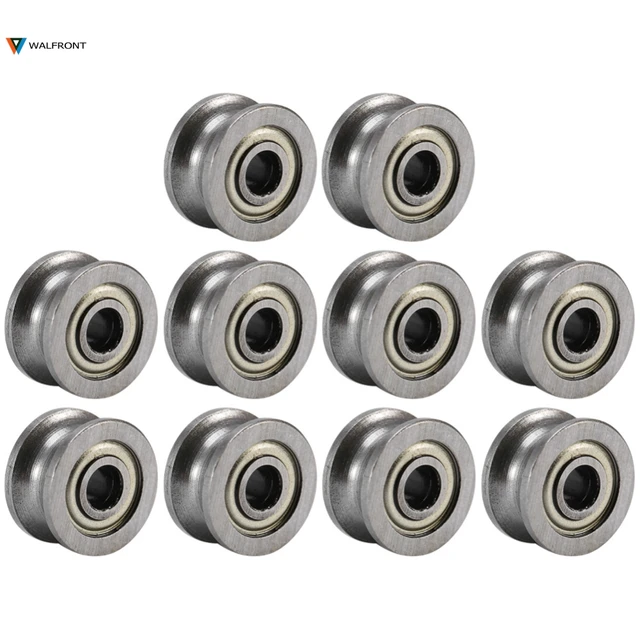10pcs/sets 624ZZ Ball Bearings V/U Groove Pulley Bearing Used In Rail