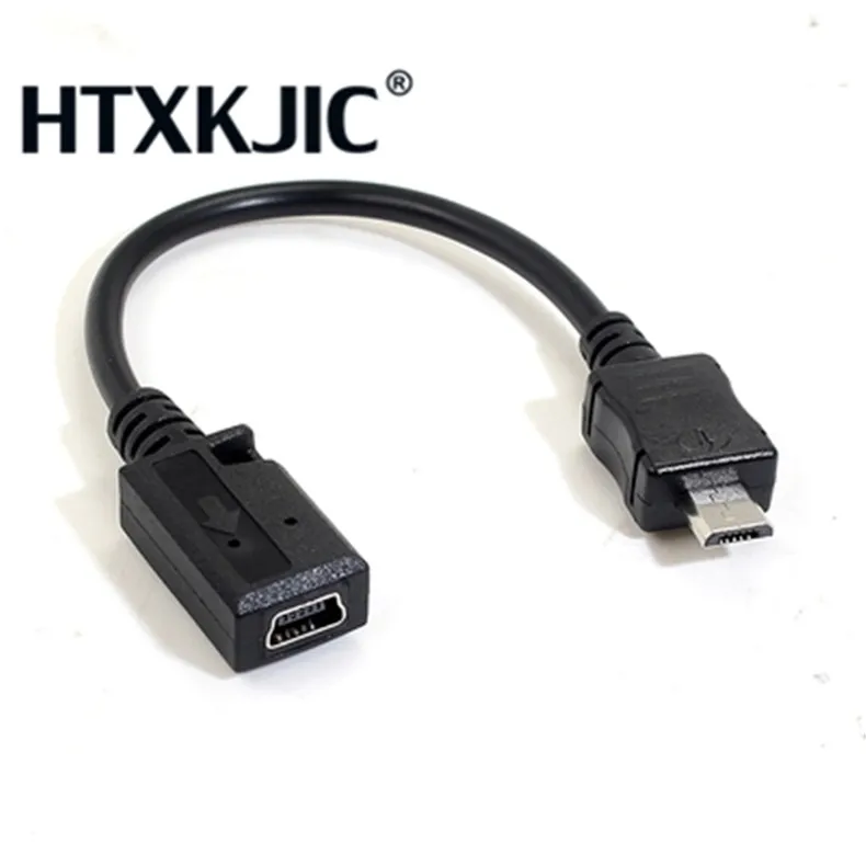 50 шт./лот Универсальный Переходник Micro USB штекер-мини гнездо для компьютера