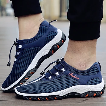 

men brand sport outdoor shoes breathable mesh climbing hiking shoes men hunting trekking hiking shoes zapatillas deportivas 233e