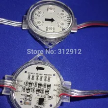 20 штук DC12V WS2811 светодиодный пиксельный модульный с прозрачной крышкой; 6 шт 5050 светодиодный внутри; 1,44 Вт; 42 мм диаметр