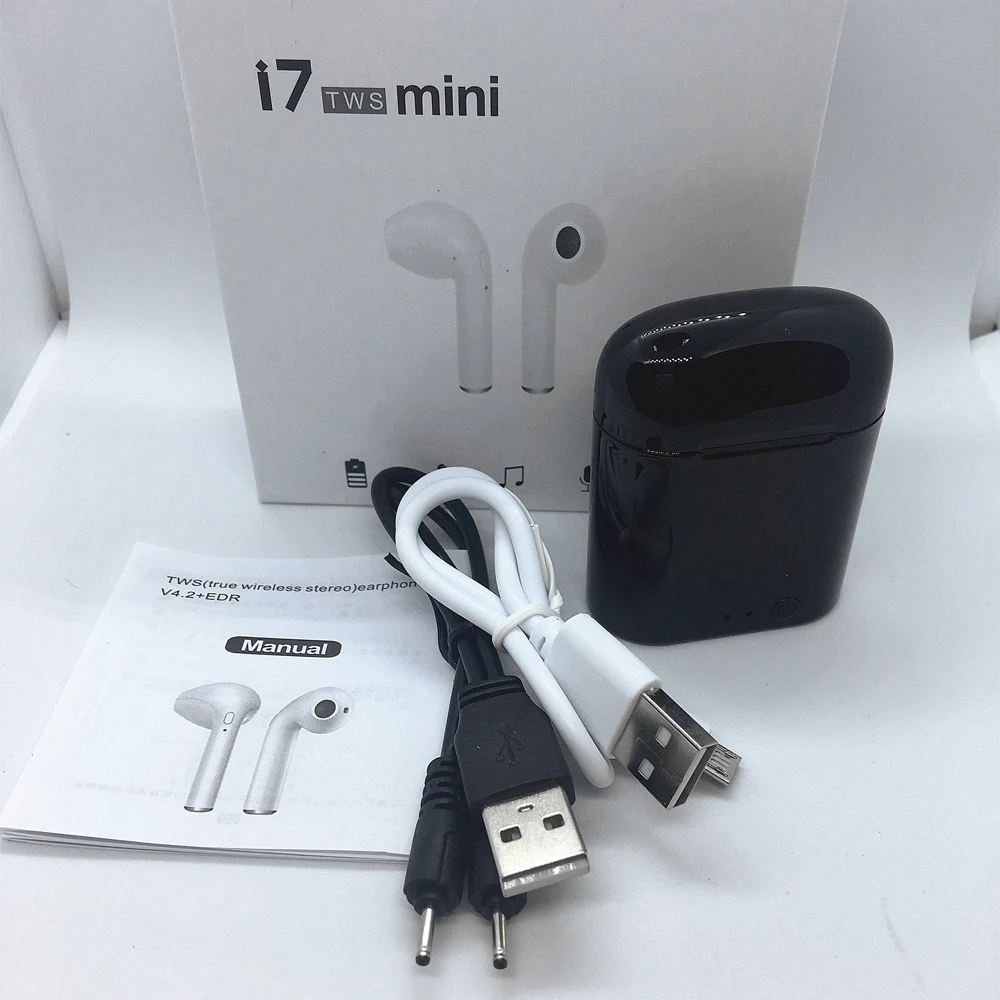 J Беспроводные Мини i7s TWS наушники с микрофоном беспроводные Bluetooth Близнецы без