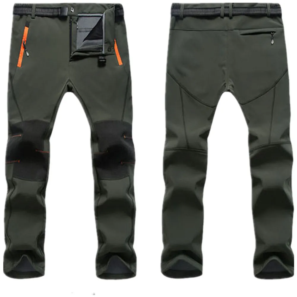 2017 New Winter Men Women Hiking Pants Outdoor Softshell Trousers Waterproof Windproof Thermal