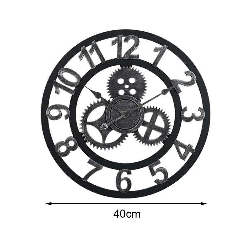 Креативные бесшумные настенные часы 3D Ретро деревенские декоративные роскошные деревянные ручные негабаритные настенные часы для домашнего декора бара кафе - Цвет: A3