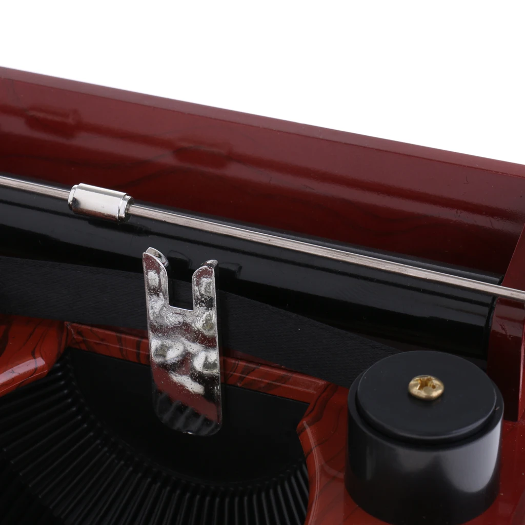 Retro Creative Typewriter Wind Up Music Box Clockwork Toy Desktop Supplies Kids Toy Gift