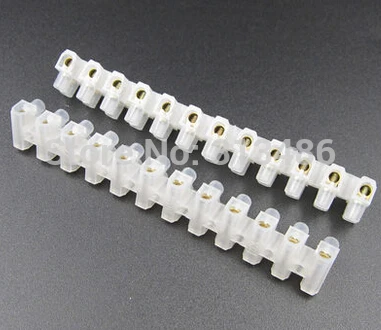 Hot 5Pcs 12 Position Barrier Terminal Strip Block X3-0512 5A Plastic Terminal