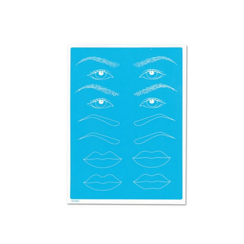 Blue tattoo practive skin for eye eyebrow lip