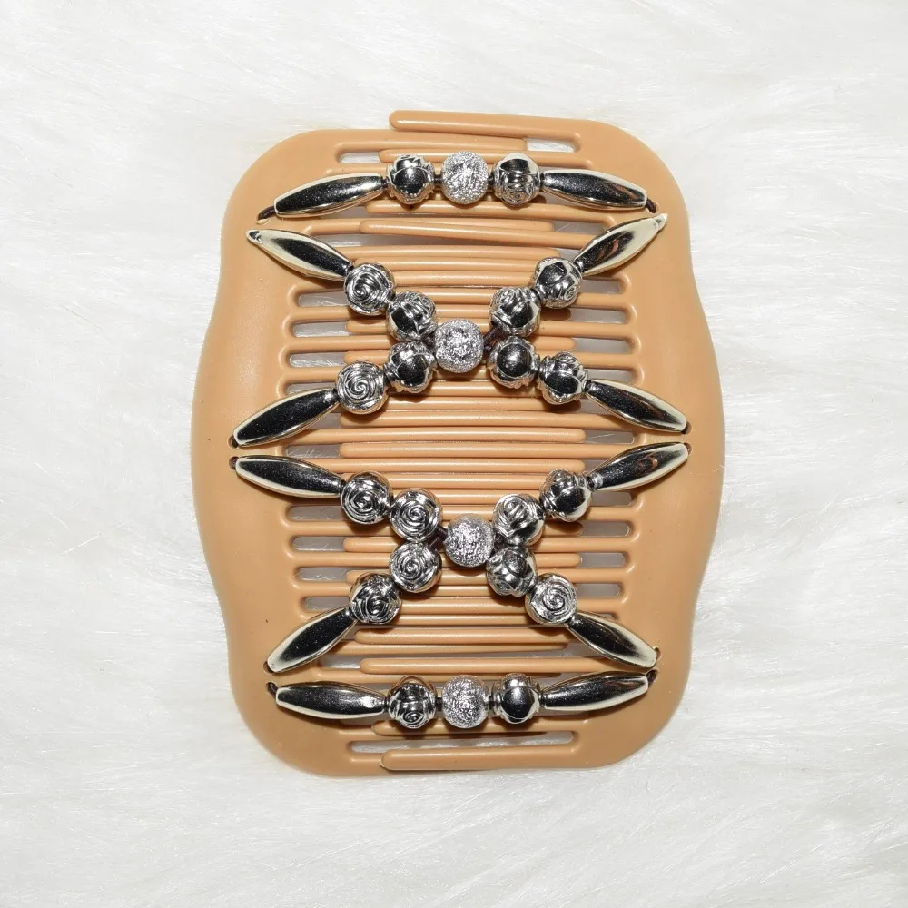 

Pure silver beads Magic new high quality Comb 20 pcs/lot professional work lady hair accessory
