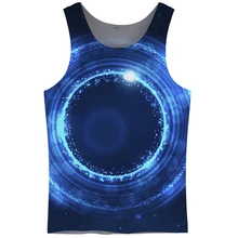 Cloudstyle, летние майки с 3D принтом, Мужская одежда,, синее Звездное кольцо, 3D принт, без рукавов, одежда для фитнеса, размера плюс, 5XL
