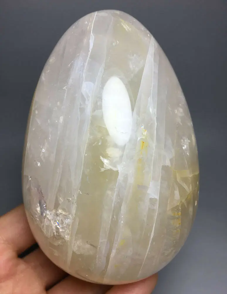

618g NATURAL Citrine Ghost QUARTZ CRYSTAL egg HEAING Madagascar wireless routers