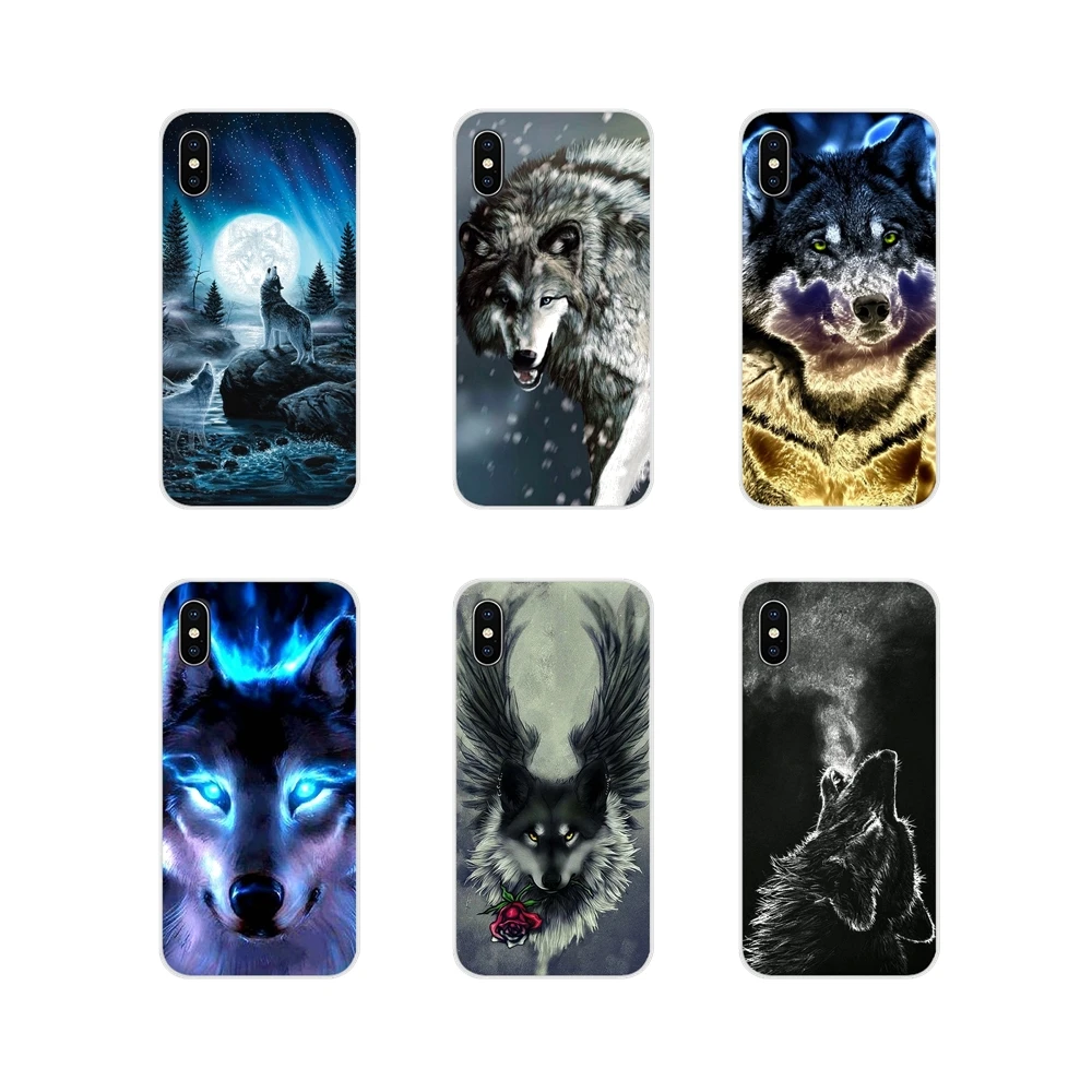 Аксессуары чехлы для телефонов Apple iPhone X XR XS MAX 4 4S 5 5S 5C SE 6 6S 7 8 Plus ipod touch wolf