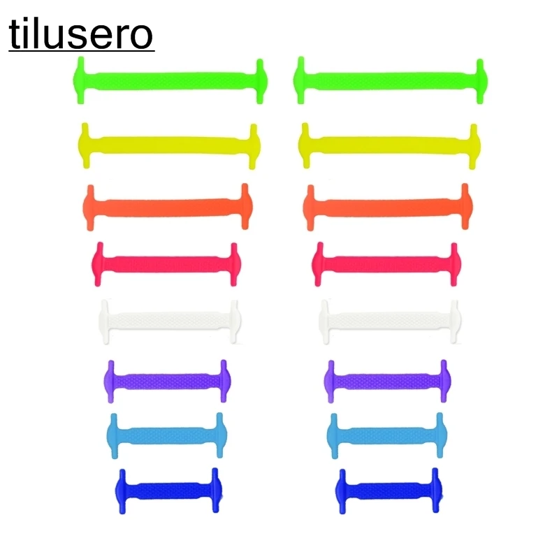 

16pcs Elastic Silicone Shoelaces For Shoes Creative Shoelace No Tie Shoe Laces For Men Women Lacing Shoes Rubber Shoelace Z002