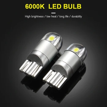 

Katur 8x t10 Orange Led Bulb w5w LED Car DRL Clearance Lights Reading Interior Lamp 12V 6000k White Red 3030 SMD 194 168 Led