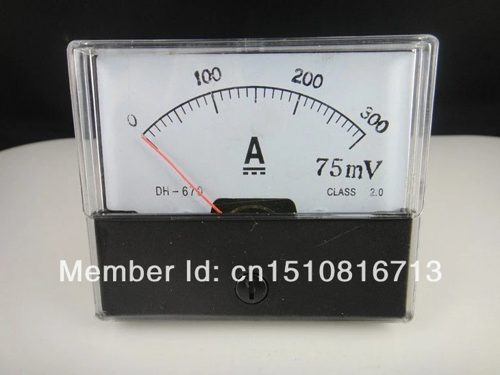 Аналоговая AMP Панель метр амперметр тока DC 0-300A