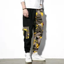 Модные спортивные штаны для бега фитнес хип хоп эластичная талия мульти карман армейские спортивные брюки тонкие мужские спортивные и свободные брюки