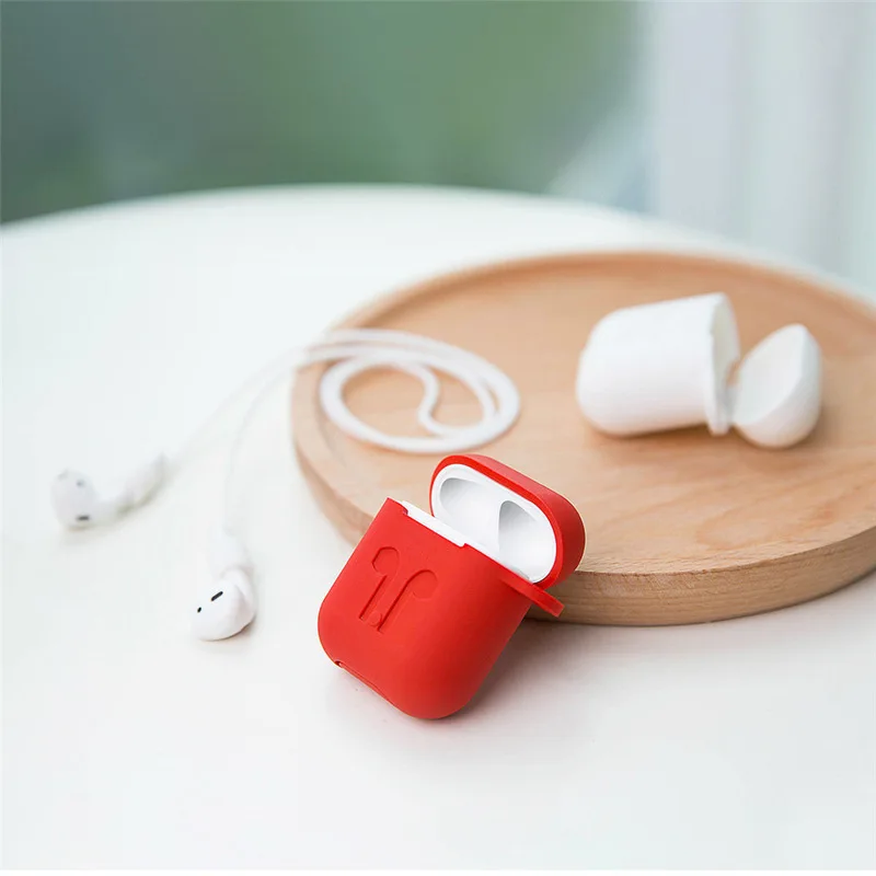 Для Apple Airpods Bluetooth наушники силиконовый чехол защита от ударов с портативным