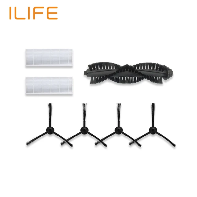 ILIFE A4 Робот Пылесос Запчасти Запасные Комплекты Робот-Уборщик Вакуум-Фильтр HEPA Боковые Щетки Бесплатная доставка