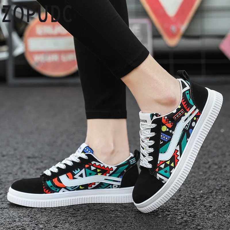 ZOPUDC High Quality Canvas Shoes Women Lace-Up White Black Sneakers Women Fashion Vulcanize Shoes Female Breathable Ladies Flats