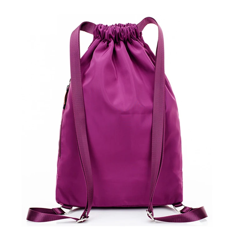 Женские нейлоновые рюкзаки для девочек-подростков, маленькие школьные сумки на плечо с завязками для подростков, однотонные школьные рюкзаки