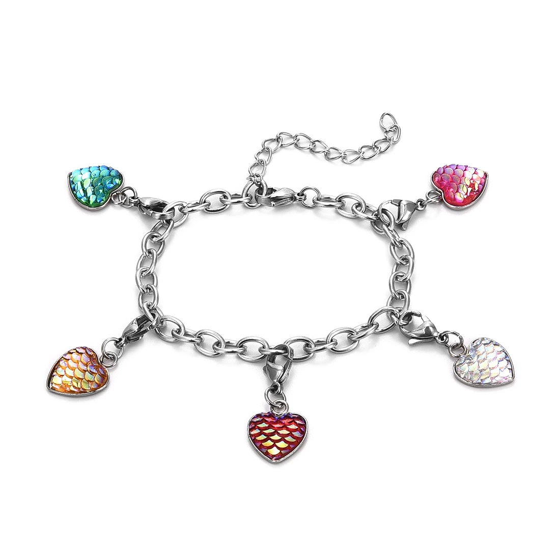 Fashion Colourful Adjustable Stainless Steel Bracelet With Stainless
