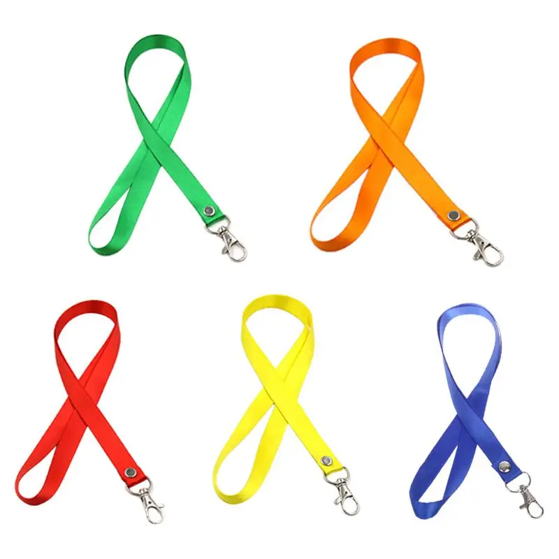 

High quality Neck Strap Lanyard Safety ID Card Badge Document Holder Keys Metal Clip