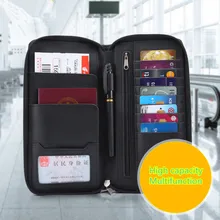 Многофункциональный паспорт Вышивка Крестом Пакет авиабилеты Обложка для паспорта PU многоцелевой документ Вышивка Крестом Пакет челнока