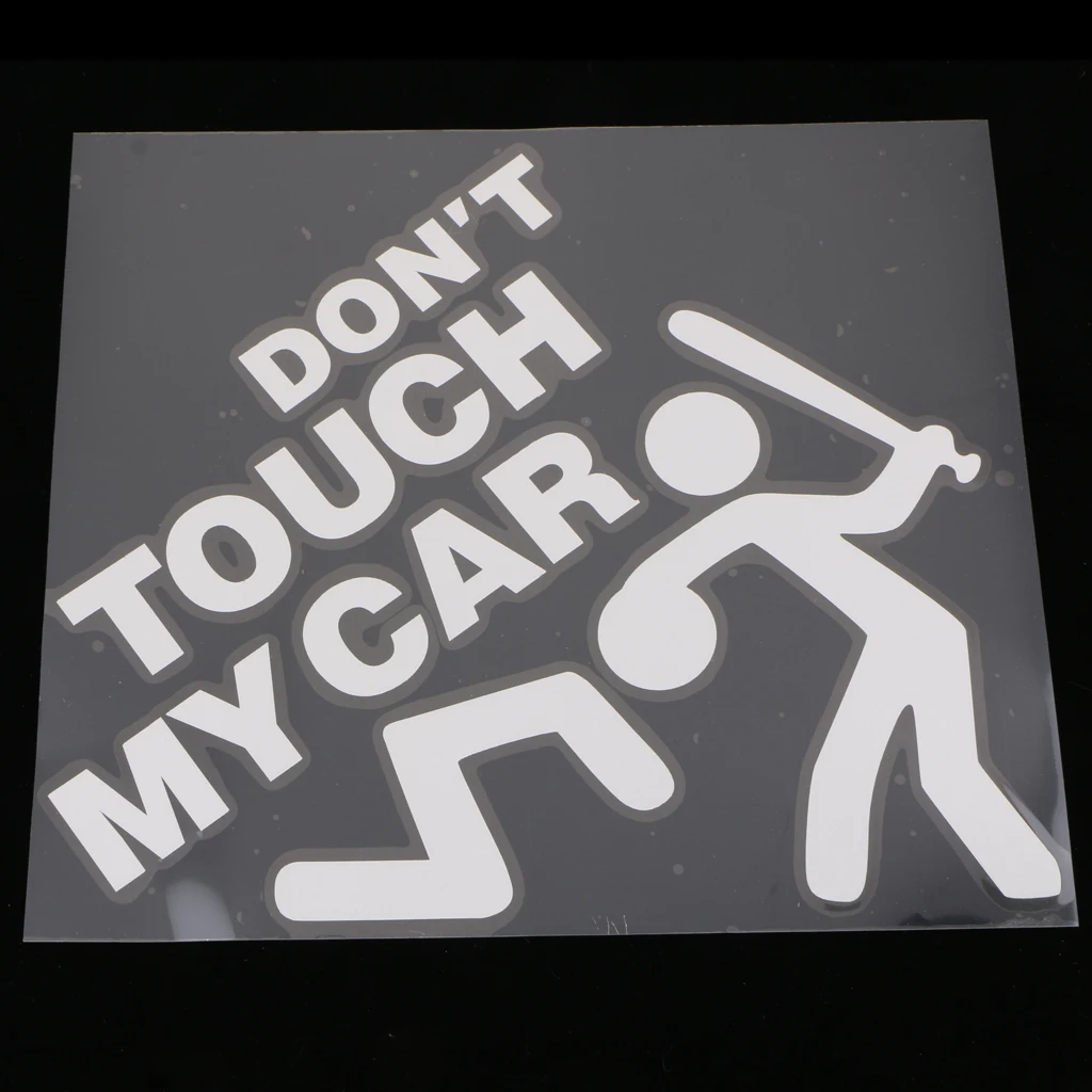 

1 Pc White ''DON'T TOUCH MY CAR'' Car Rear Windshield Vinyl Decal Sticker for Car SUV Truck 220*190mm
