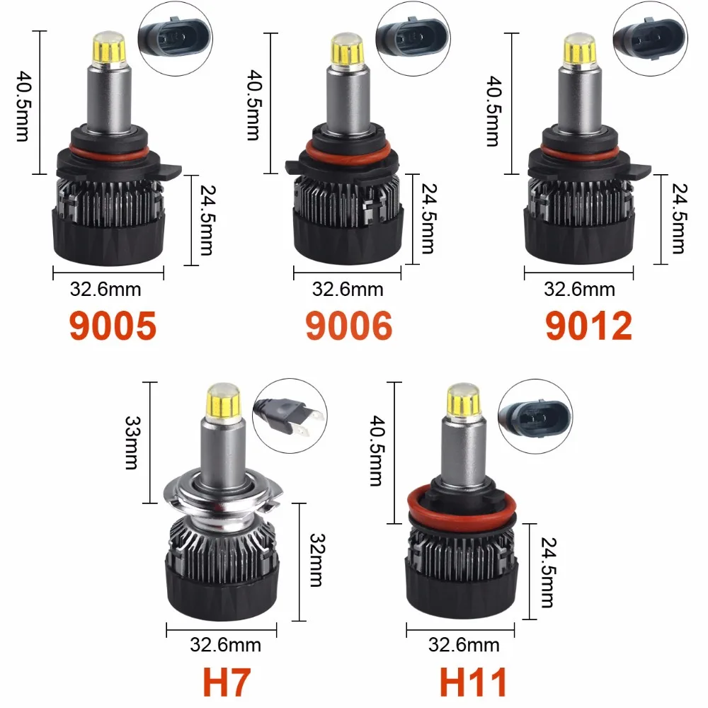 3D диод светильник автомобильных ламп 9012 Led HIR2 360 светильник ing 12V 6000K H7 лампы H9 H11 для авто 9005/HB3 9006/HB4 Turbo стелек поддержат дыхания арки стелек головной светильник