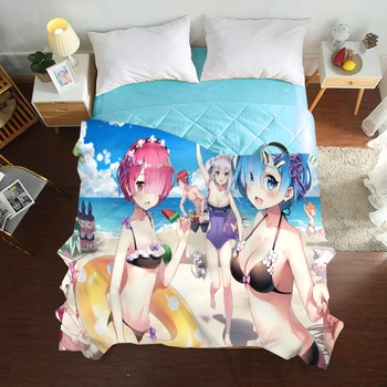 

New Arrival Fashion Home TextileJapanese anime Summer Quilt Blankets Cartoon Comforter Bed Cover Quilting Suitable for Kids