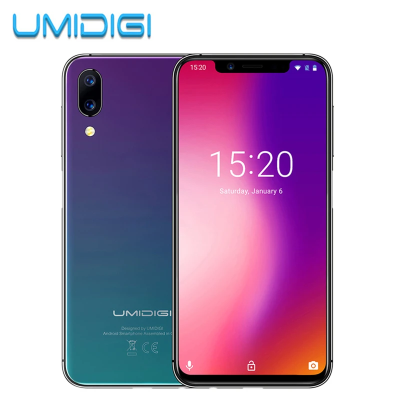 UMIDIGI One Pro Глобальный 4G мобильный телефон 5 86 ''Android 8 1 MTK6763 Восьмиядерный B 6 16MP