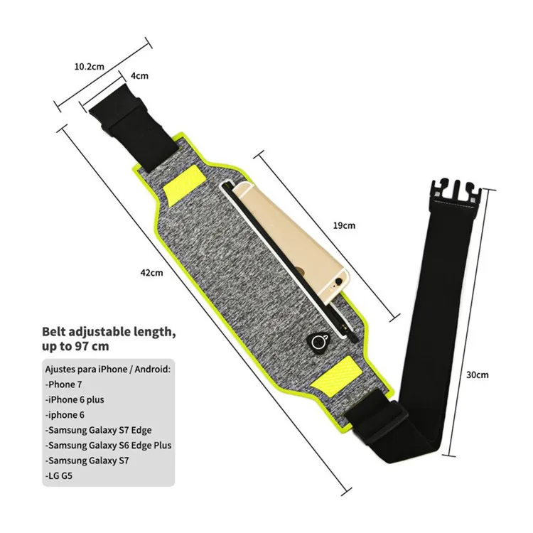 Уличная поясная сумка унисекс спортивный бег езда мобильный телефон ключ сумки фитнес бег Водонепроницаемый Поясная Сумка ультра-тонкий пояс