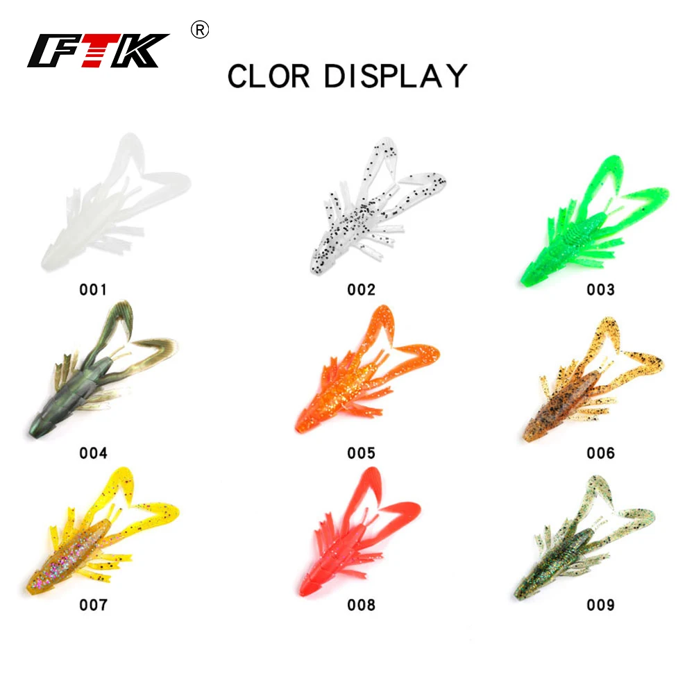 

Fishing Lures 5pcs/lot 4.8g 8.5cm Dolive Craw Craws Shrimp Soft Lure Fishing Bait Wobblers Bass Lures Soft Silicone