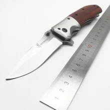 BMT Brown DA51 DA43 217 Tactical Folding Blade Knife 5Cr18Mov Blade Rosewood Handle Survival Knife Outdoor Camping Knife Tools