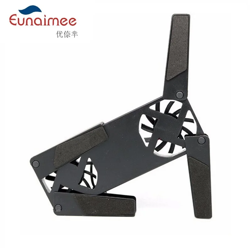 

Eunaimee black portable laptop cooling pad Mini USB laptop radiator, 2 fans, portable size,folding Notebook cooling pads