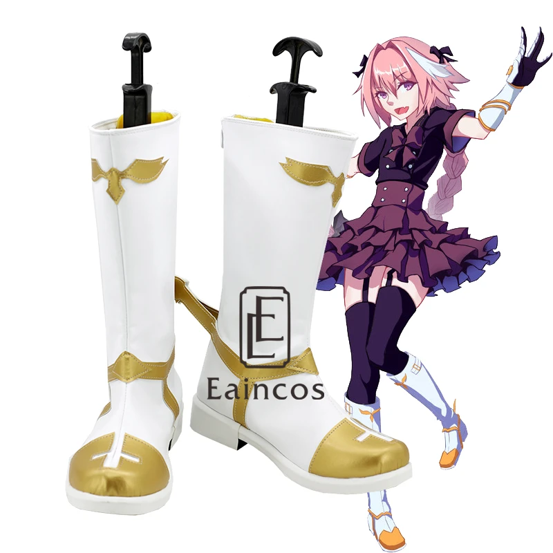

Popular Game Fate/Grand Order Fate Apocrypha Astolfo Cosplay Party Shoes Boots Customized Size