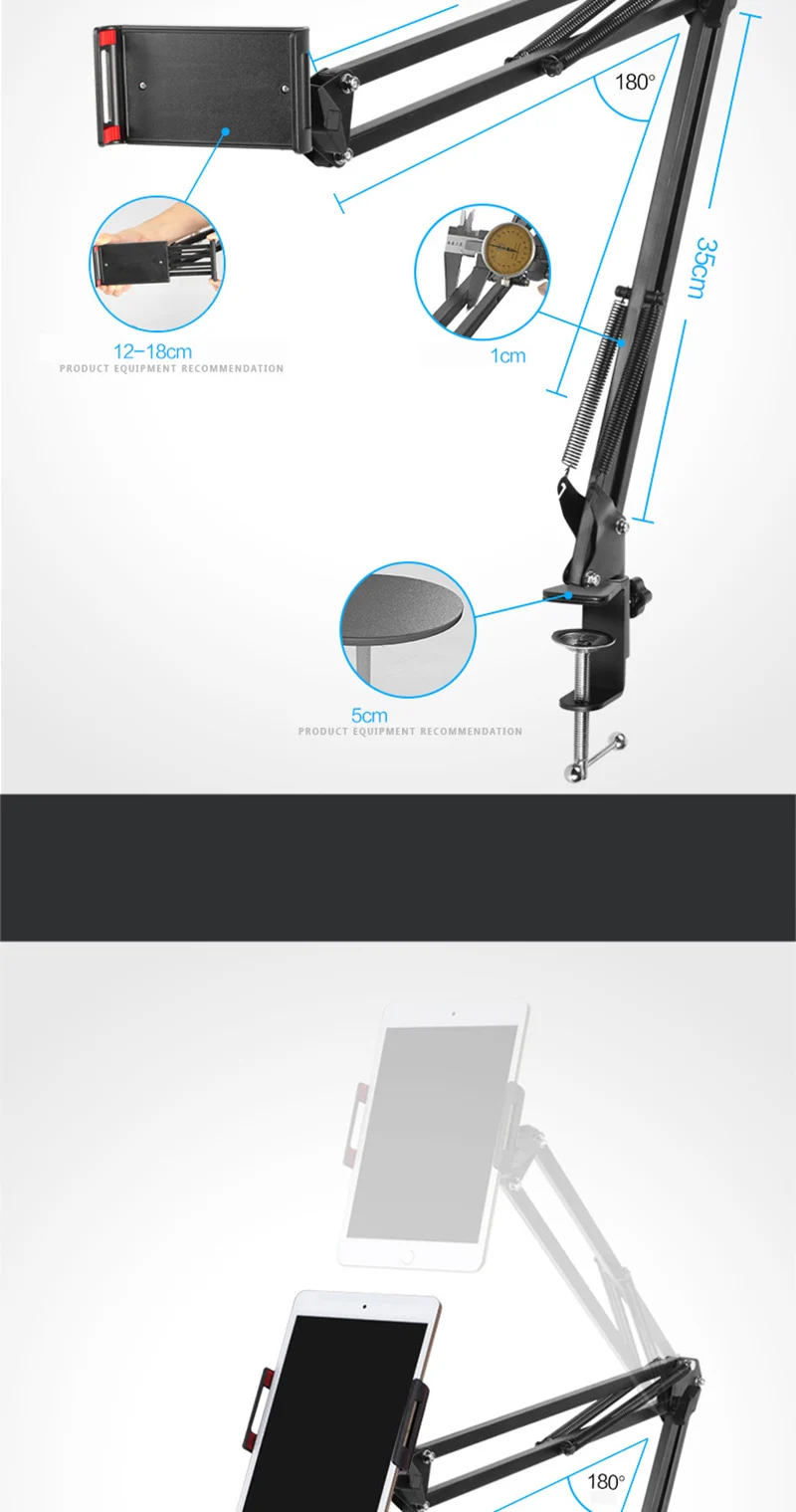 Мобильный телефон Прямой кронштейн прикроватный Настольный ленивый часы ТВ Многофункциональный планшет клип быстрая рука встряхнуть артефакт
