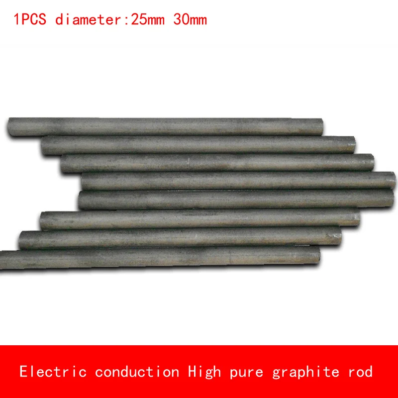 1pcs diameter 25mm 30mm length 50 300mm heat resistant Electric conduction high Pure Graphite