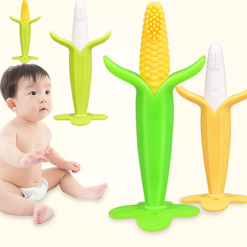 

Banana Corn Baby Teethers Baby Teething Pacifier Chew Infant Oral Tooth Brush 0-3 Months