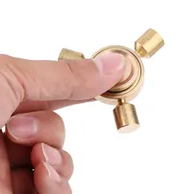 Палец Топ латунный палец наконечник Спиннер ручной Спиннер стол дети ребенок антистресс вращение игрушка при аутизме и СДВГ