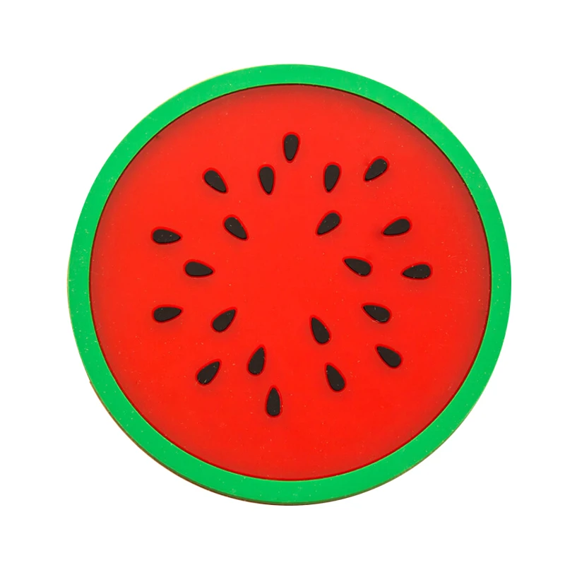 Watermelon Модная Подставка под кружку в форме фруктов, силиконовая подставка под кружку, коврик для чашки, коврик для горячего напитка, коврик для посуды, дропшиппинг - Цвет: Watermelon