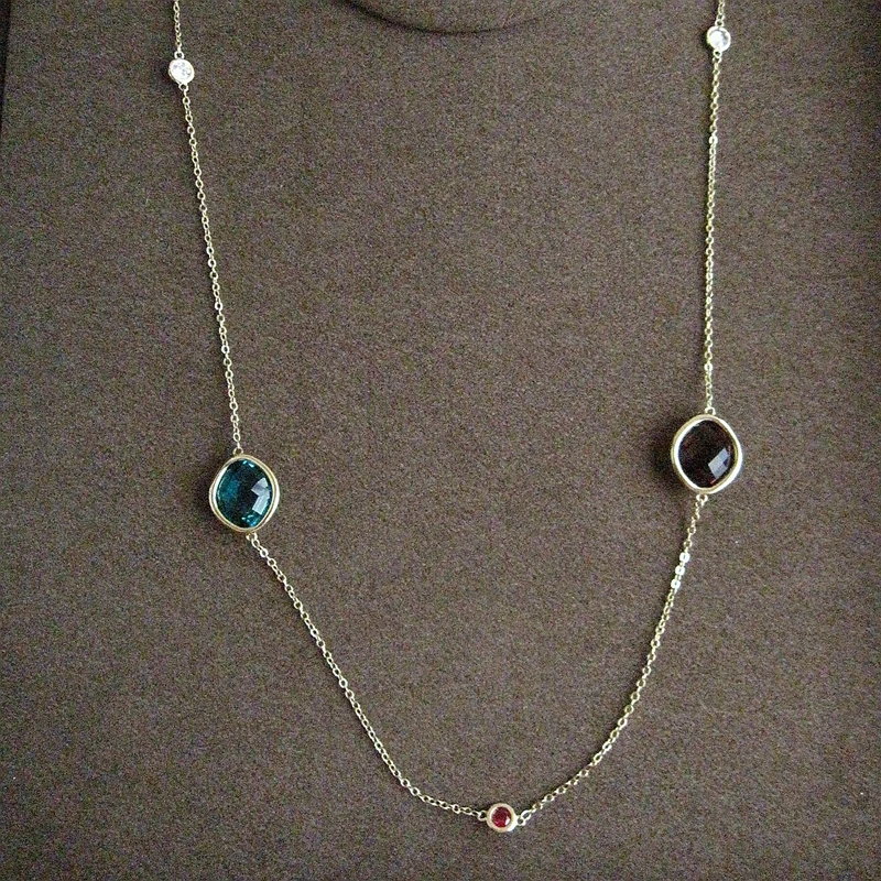 Роскошные Многоцветные ограненные ромбовидные хрустальные камни ожерелье, красочные длинные свитера цепи, свадебные и вечерние ювелирные изделия для женщин, P0701