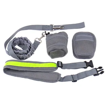 

Training Set Dog Leash Hands Free Elastic Running Leash For Small Medium Dog Rope Nylon Waist Belt Jogging Training Green Black