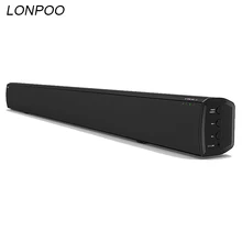 LONPOO Bluetooth Динамик ТВ Саундбар тонкая Колонка динамик беспроводная звуковая панель для ТВ оптический динамик домашний кинотеатр Саундбар черный