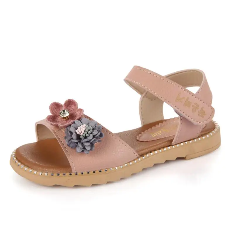 

2019 Girls Sandals 2019 Summer New Child Antiskid Princess Shoes Flowers Children's Student Shoes Show Shoes For Girl Sandal