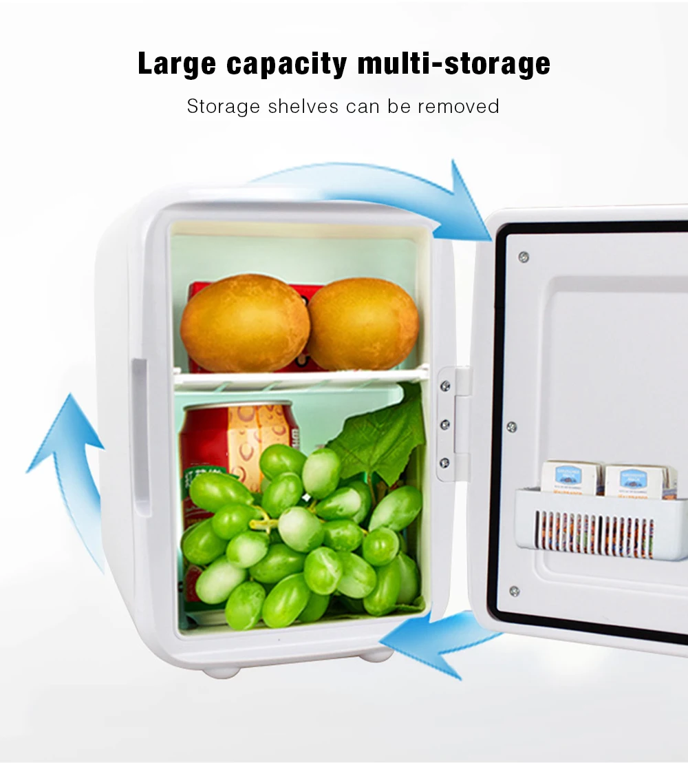 4л 12 В Мини Портативный Многофункциональный Холодильник домашний холодильник морозильная камера теплее автоматическое охлаждение морозильная камера согревающий холодильник низкий уровень шума